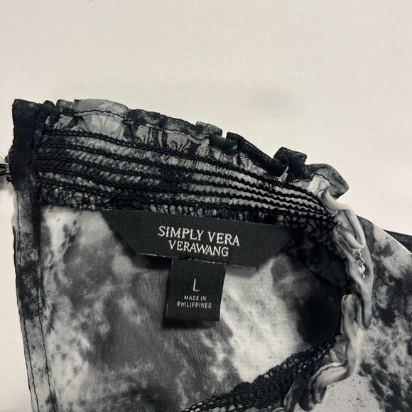 Simply Vera | NWT Black & White Snake Skin Patterned Dress - Size L - Picture 7 of 7